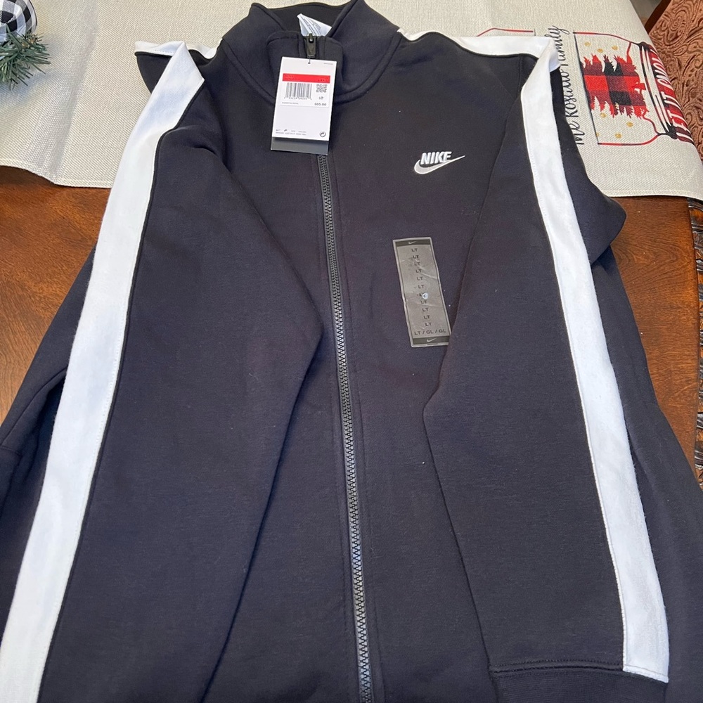 New Nike black and white jacket size large/tall
